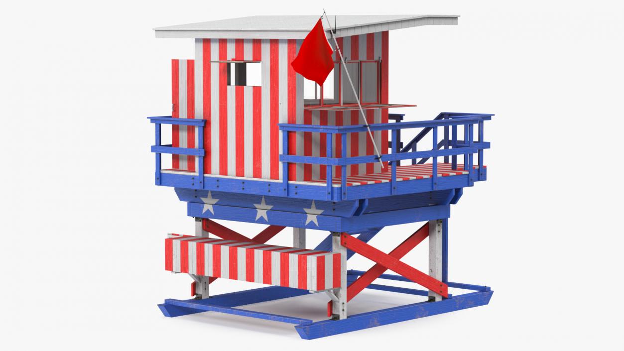 3D Beach Lifeguard Stand