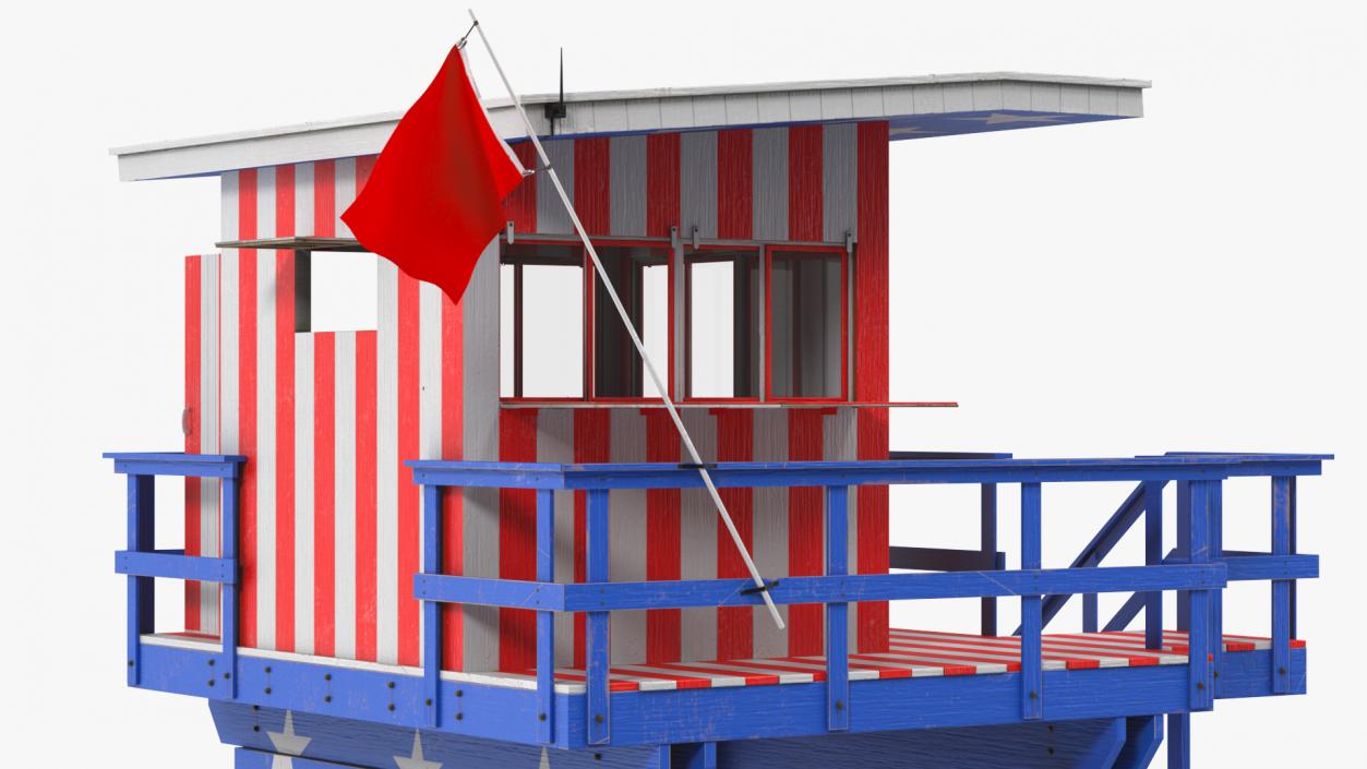 3D Beach Lifeguard Stand