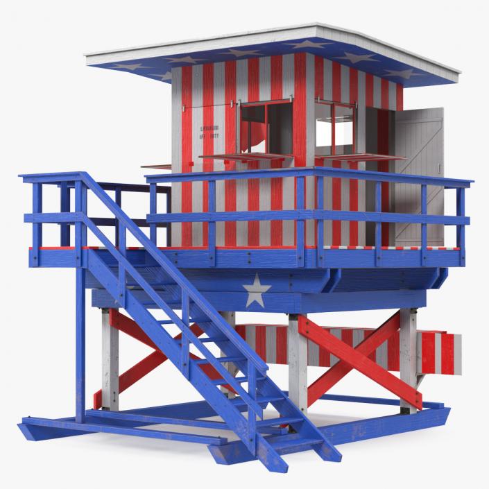 3D Beach Lifeguard Stand