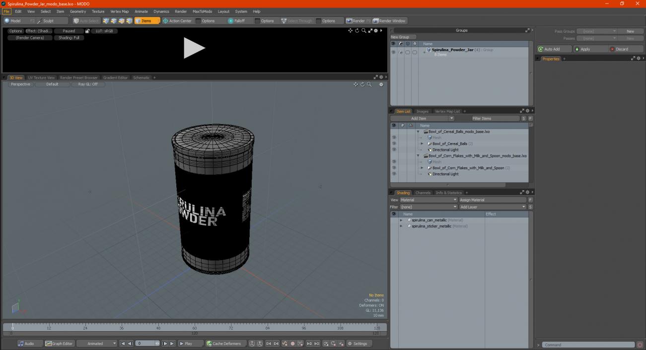 3D model Spirulina Powder Jar