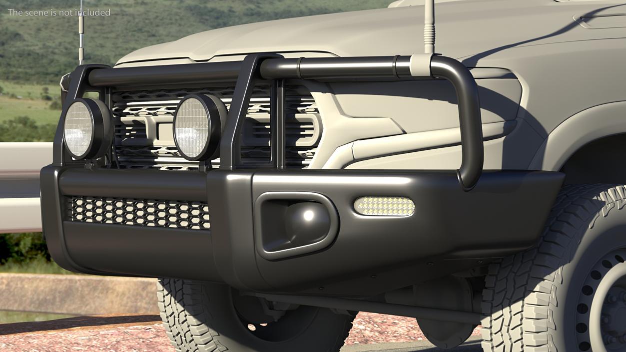 Black Steel Bullbar 3D model