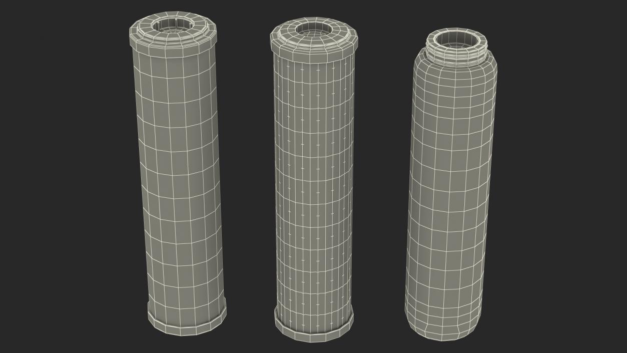 House Water Filter System Set 3D model