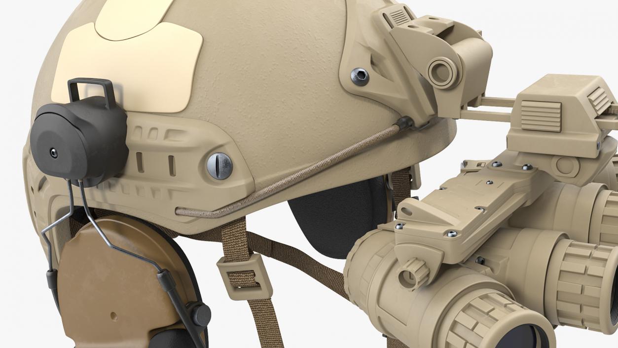 3D model Tactical Helmet Sand Camo