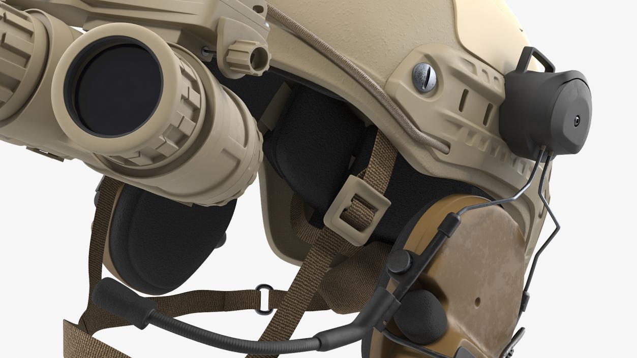 3D model Tactical Helmet Sand Camo