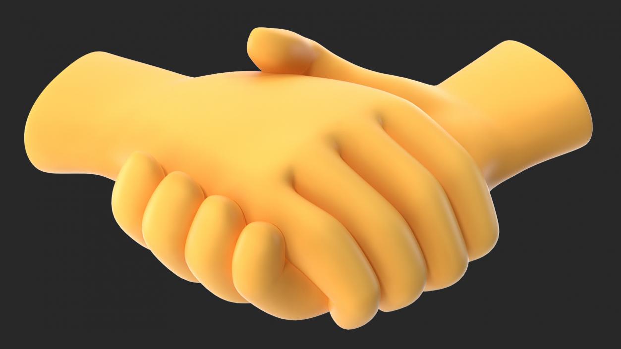 3D Handshake Gesture Emoji model