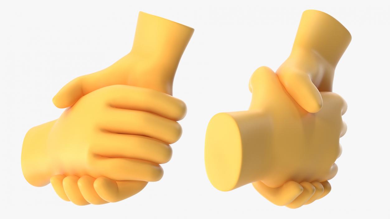 3D Handshake Gesture Emoji model