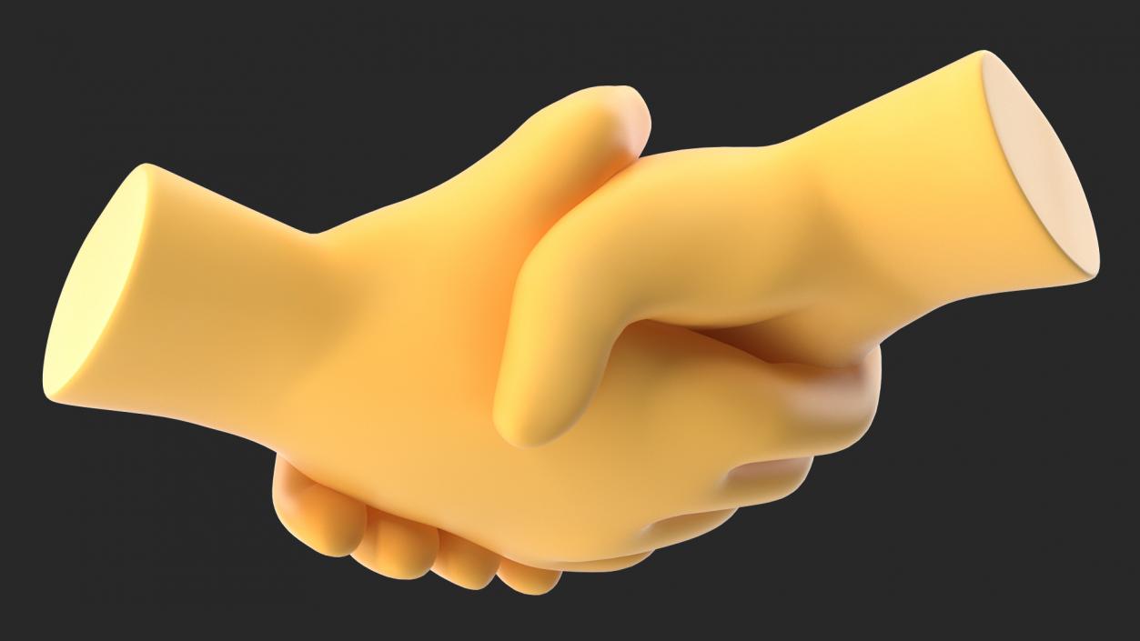 3D Handshake Gesture Emoji model