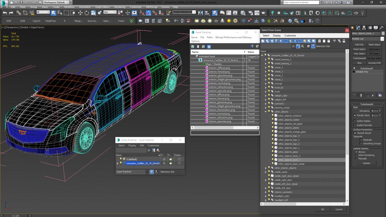 Limousine Cadillac SS 70 Stretch 3D