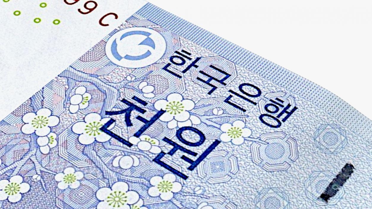 3D model South Korean 1000 Won Banknote