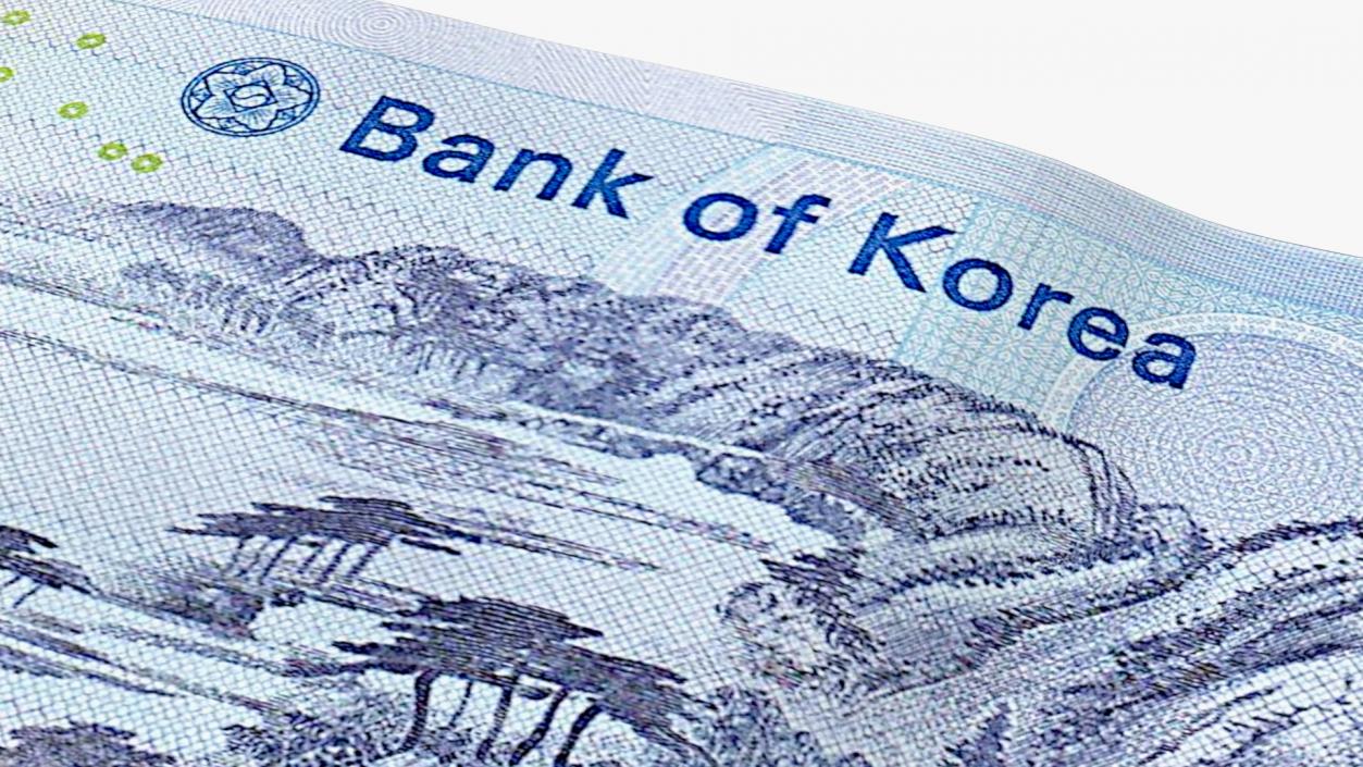 3D model South Korean 1000 Won Banknote