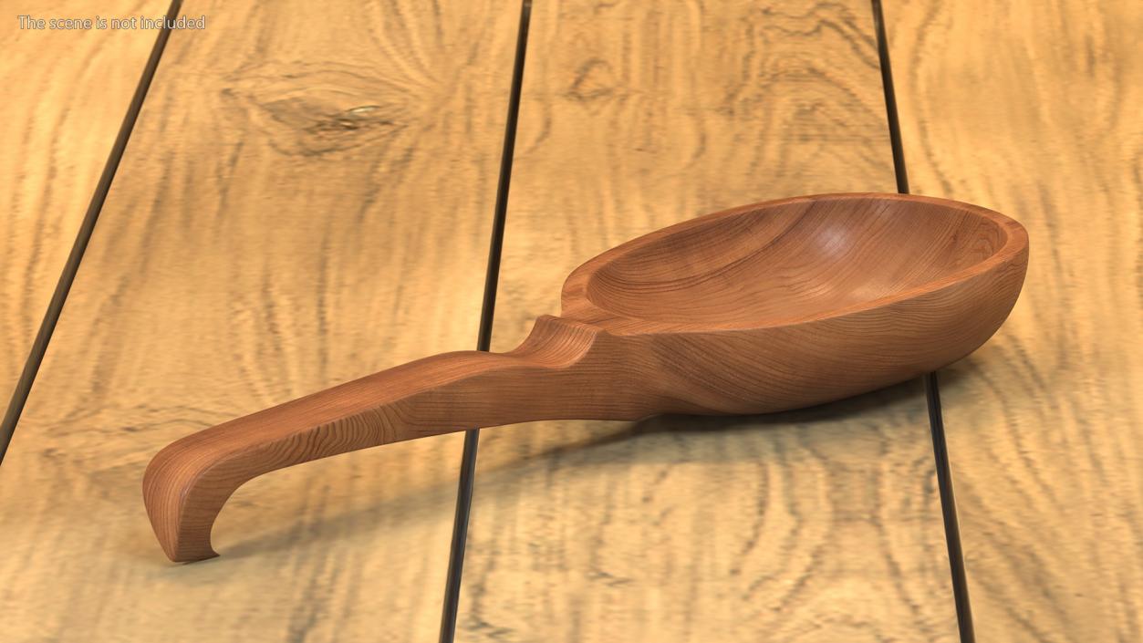 3D Wooden Sauna Ladle model