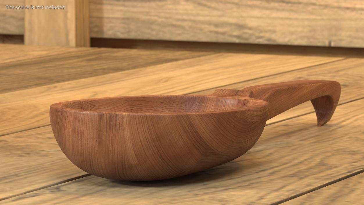 3D Wooden Sauna Ladle model