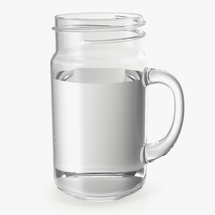 3D Mason Jar With Handle Full 2 model