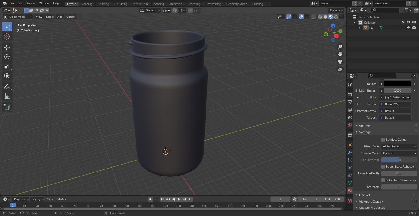 3D Mason Jar With Handle Full 2 model