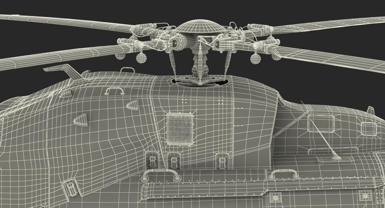 3D Medium Utility Transport Helicopter Kawasaki BK 117