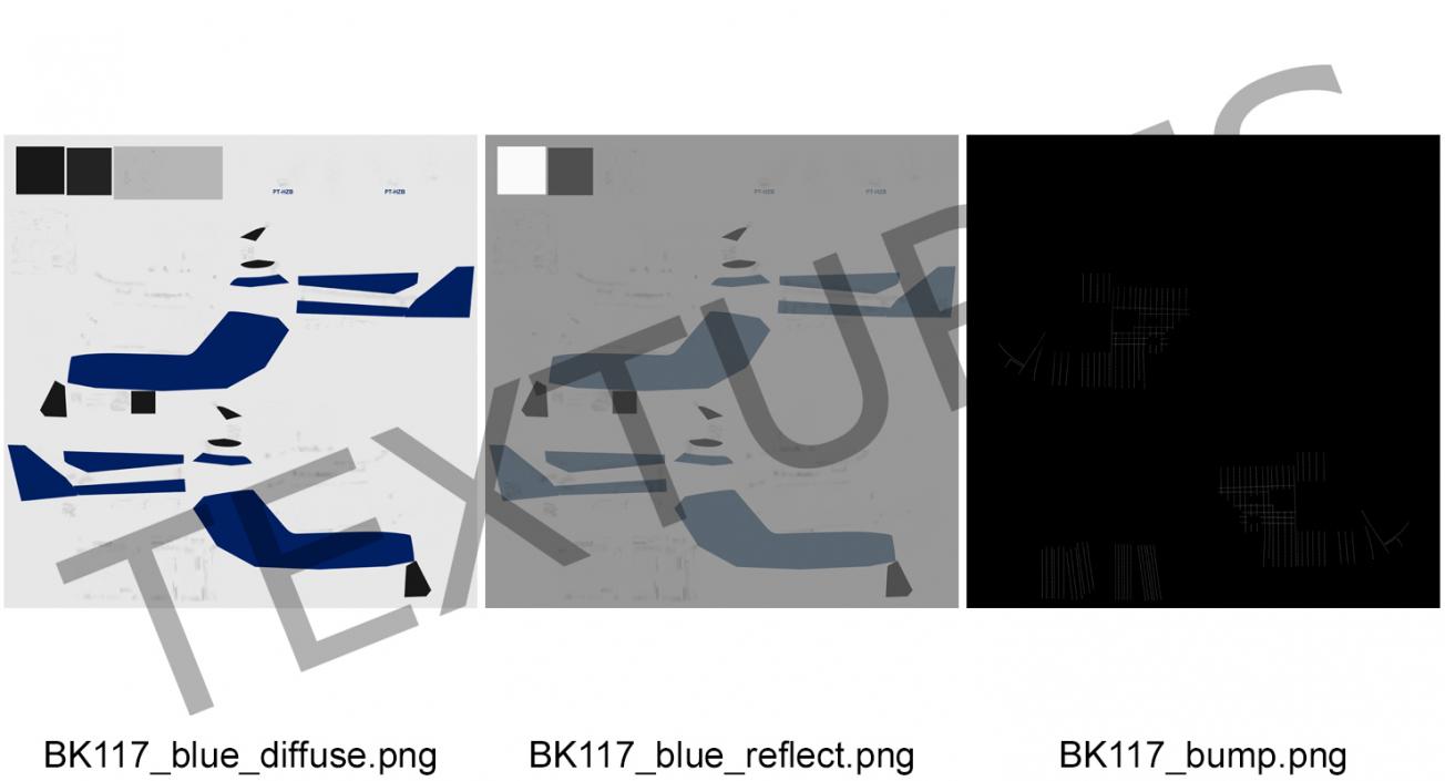 3D Medium Utility Transport Helicopter Kawasaki BK 117