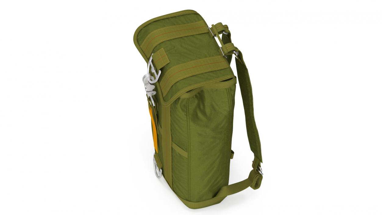 3D Lightweight Travel Parachute Backpack Green model