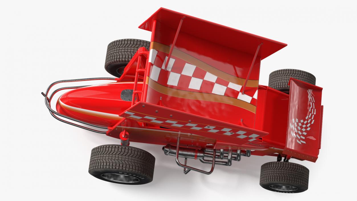 Winged Sprint Car 3D