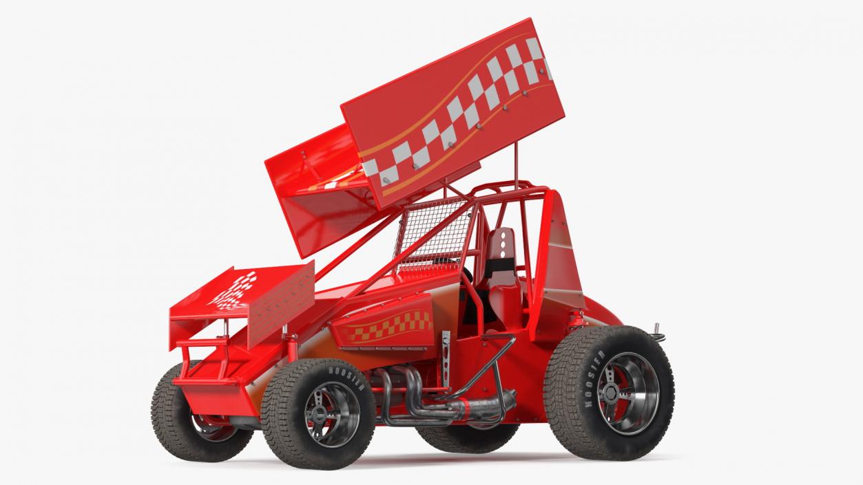 Winged Sprint Car 3D