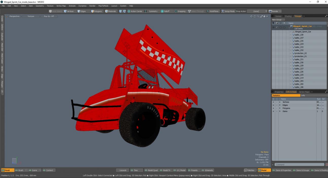 Winged Sprint Car 3D