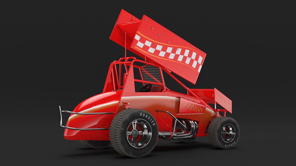 Winged Sprint Car 3D