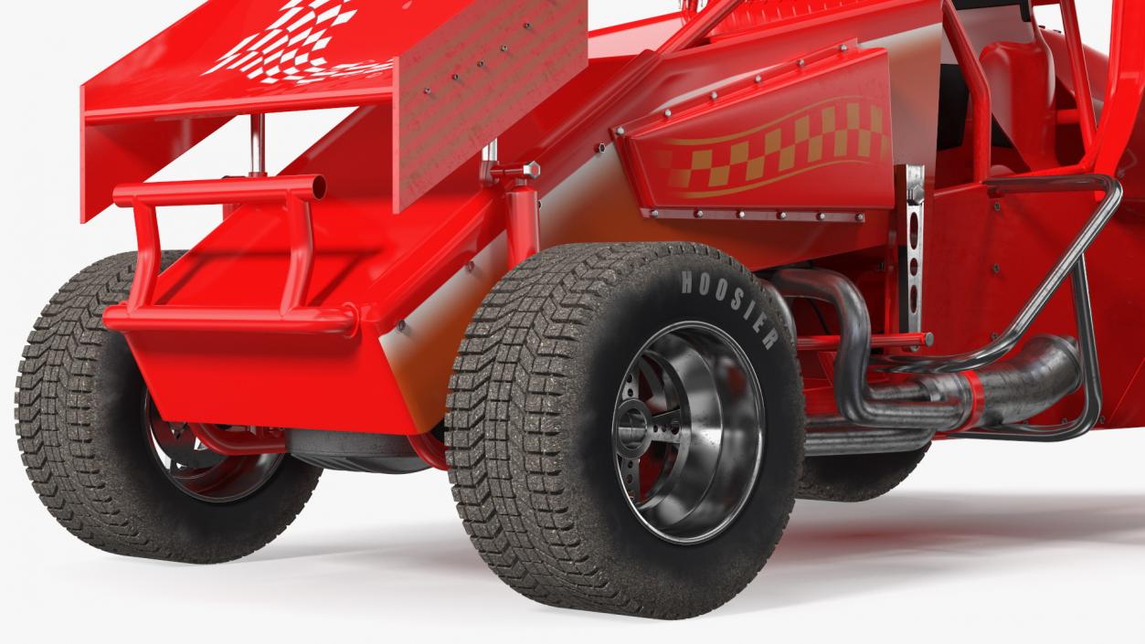 Winged Sprint Car 3D