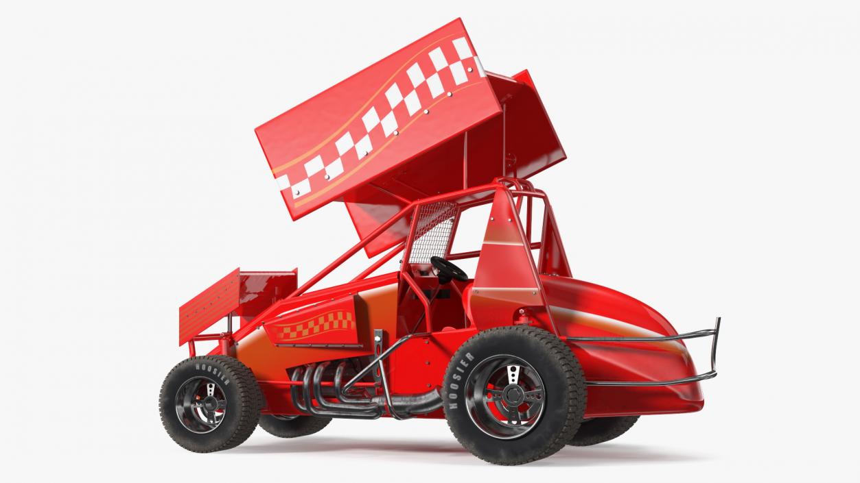 Winged Sprint Car 3D