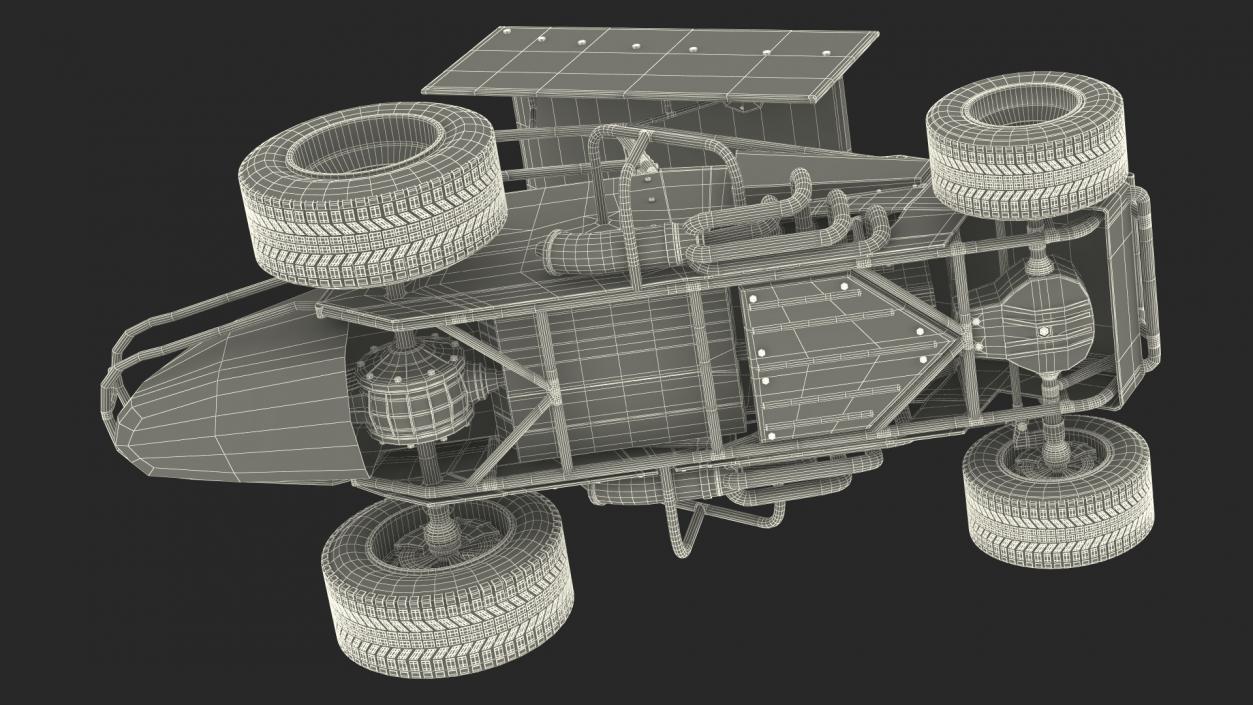 Winged Sprint Car 3D