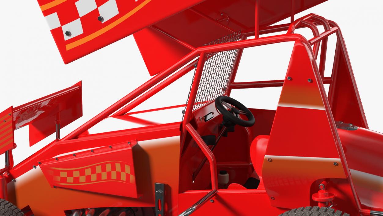 Winged Sprint Car 3D