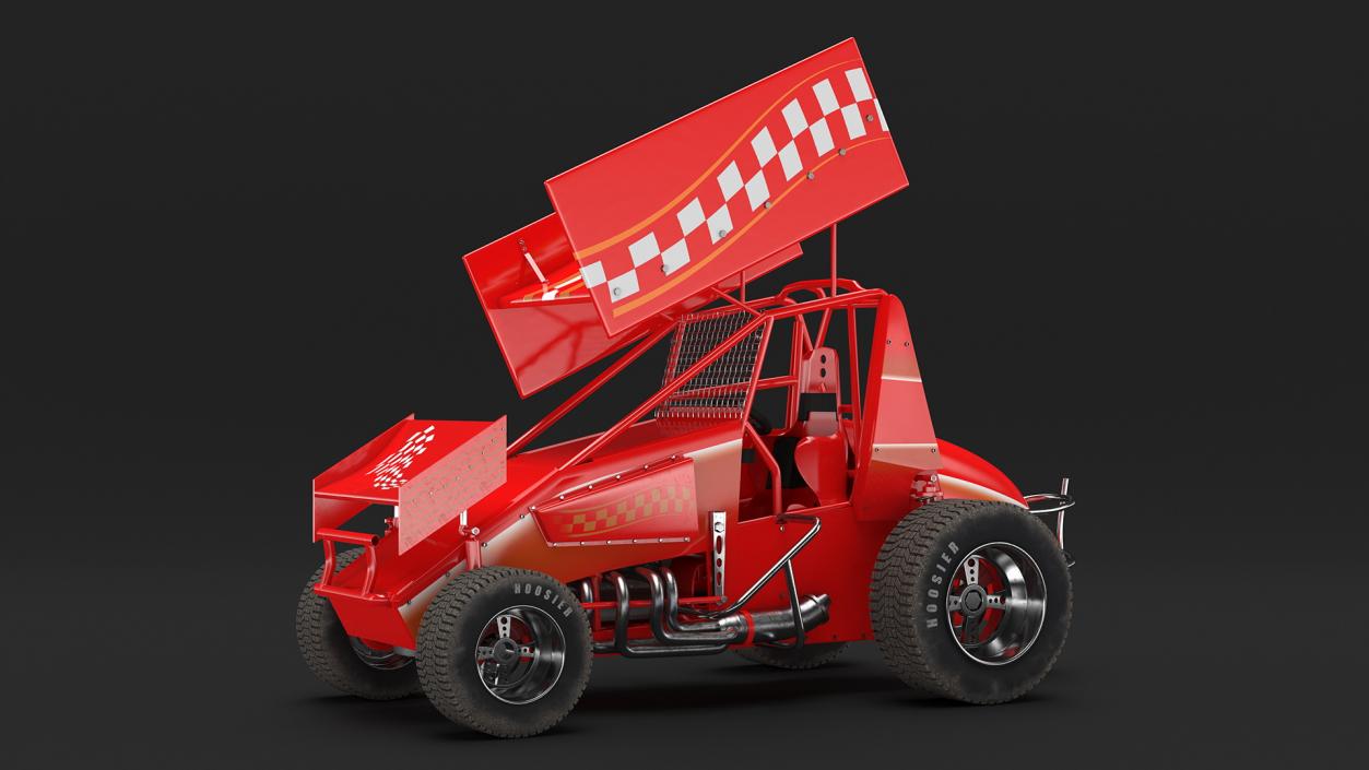 Winged Sprint Car 3D