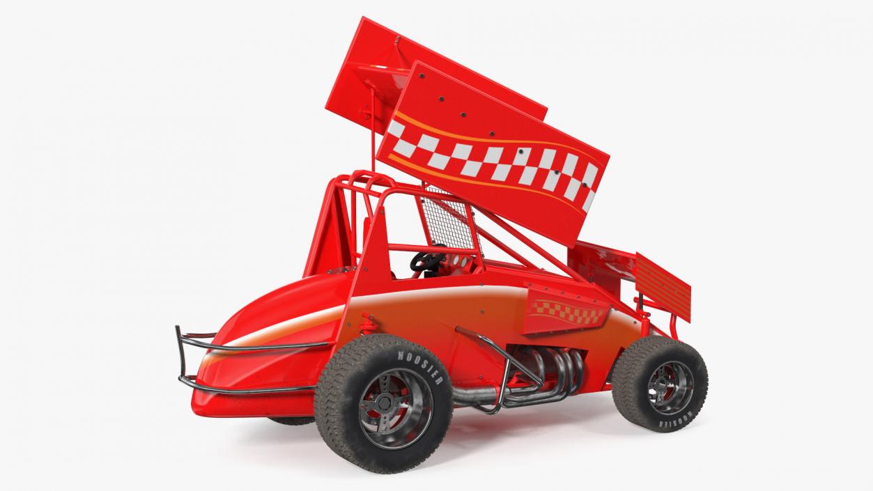 Winged Sprint Car 3D