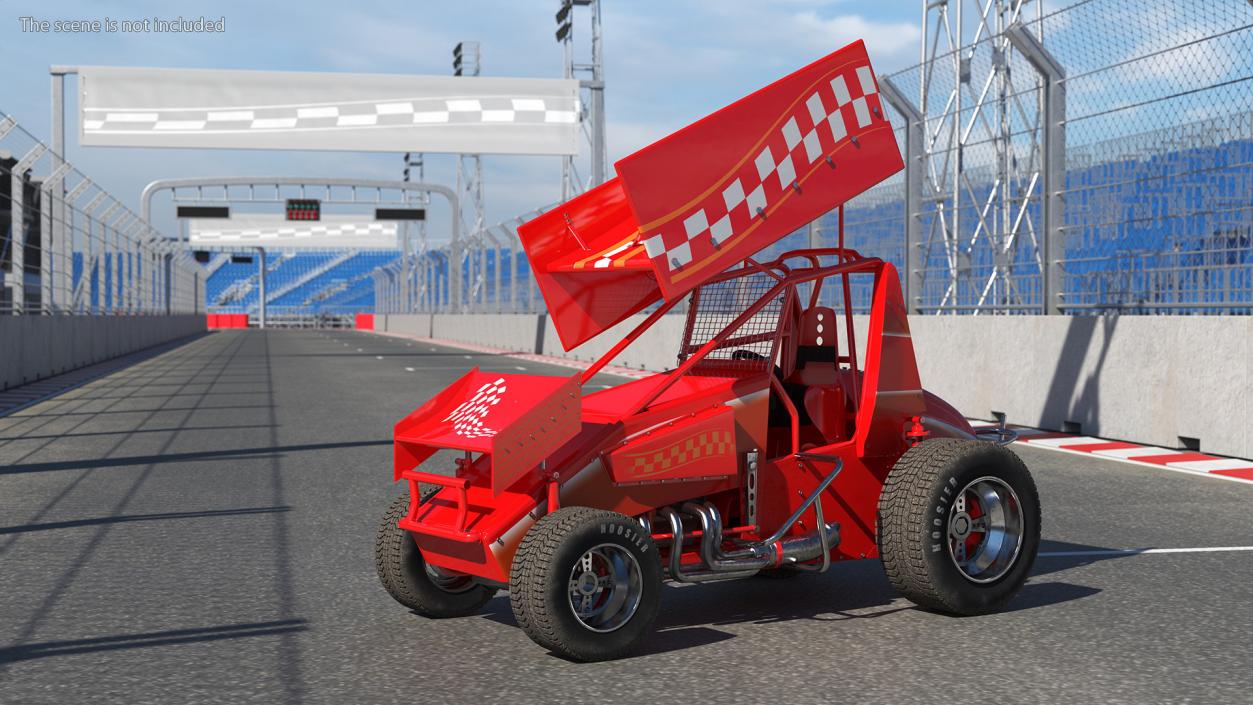 Winged Sprint Car 3D