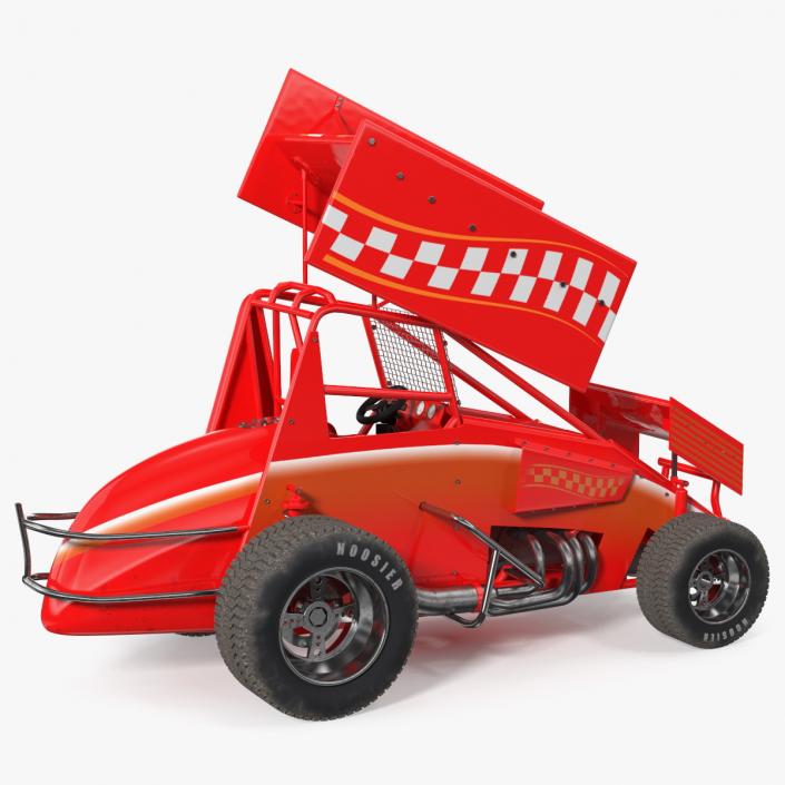 Winged Sprint Car 3D