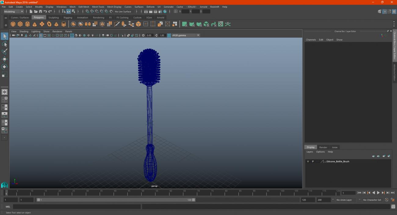 3D Silicone Bottle Brush