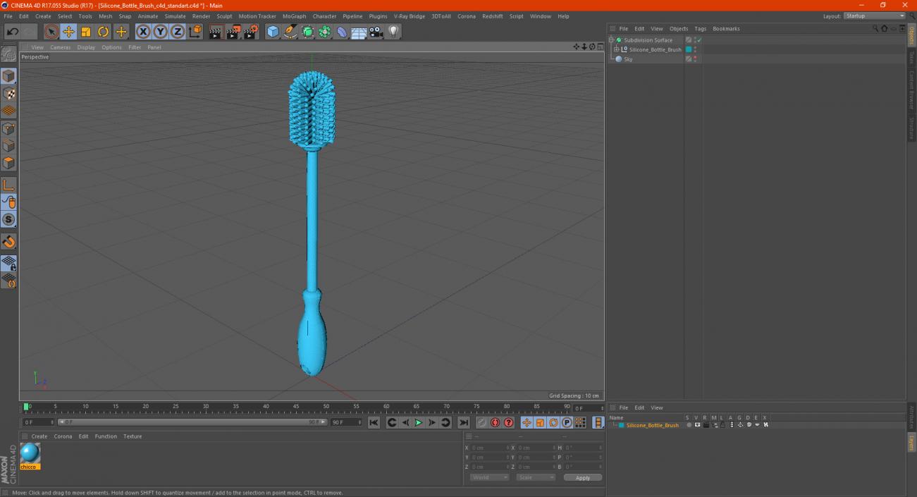 3D Silicone Bottle Brush