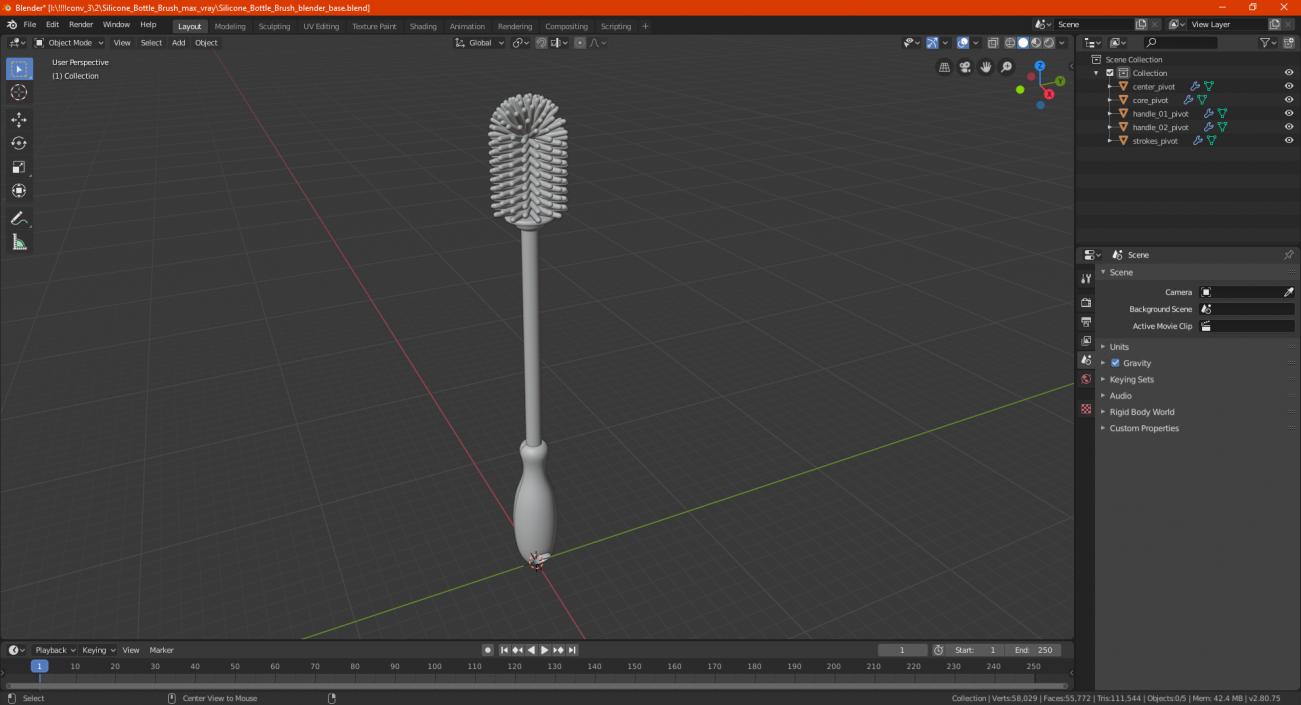 3D Silicone Bottle Brush