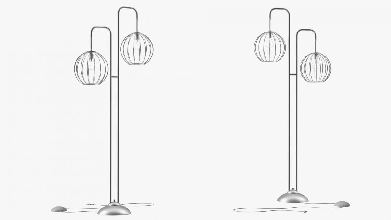 3D Modern Floor Lamp White model