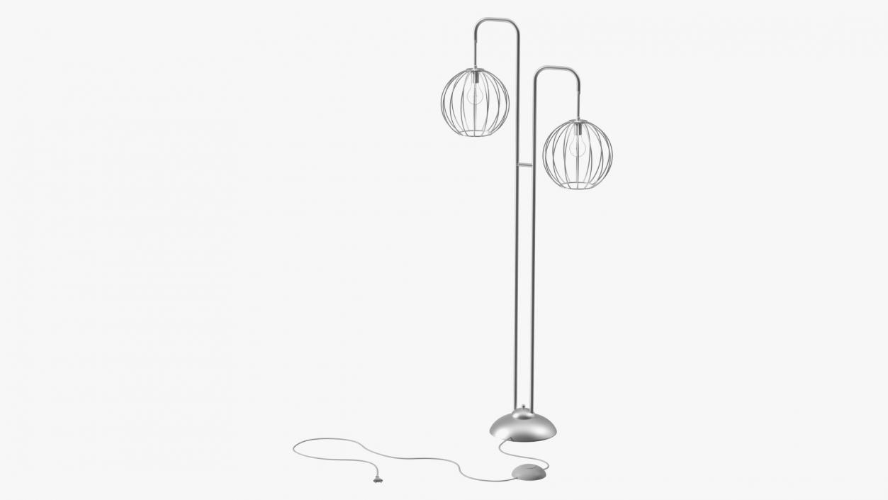 3D Modern Floor Lamp White model