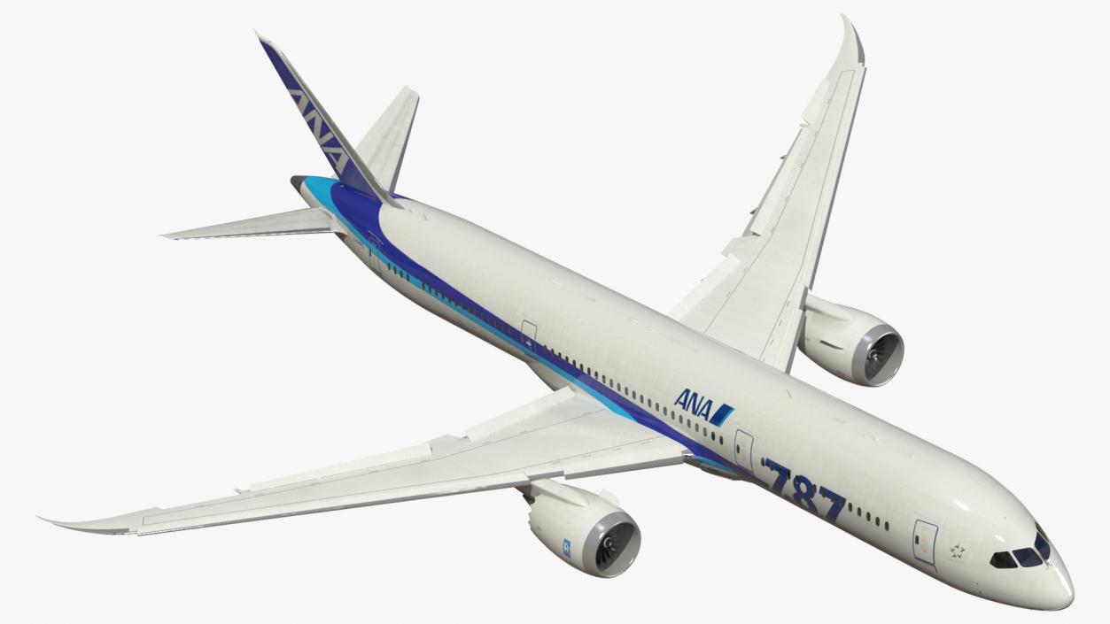 3D Boeing 787-9 Dreamliner ANA Livery Rigged