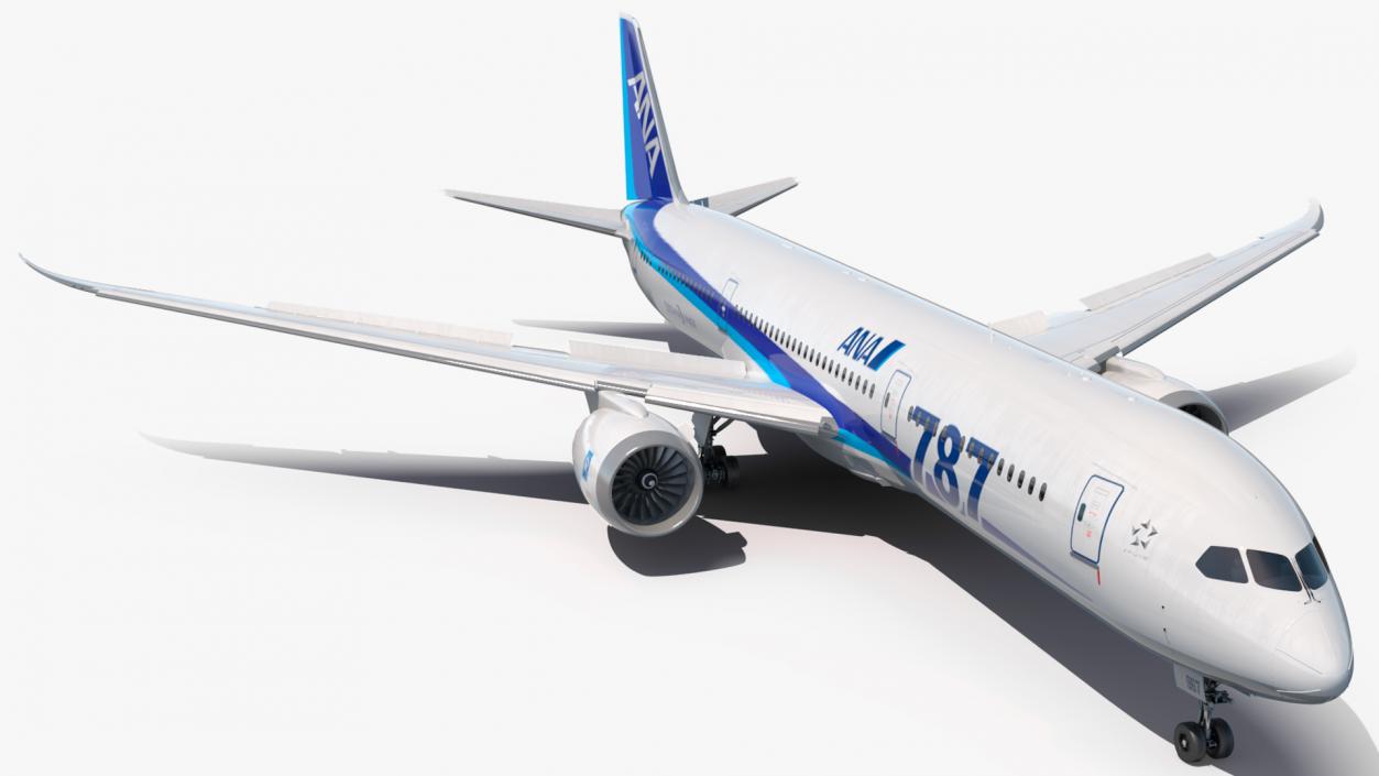 3D Boeing 787-9 Dreamliner ANA Livery Rigged