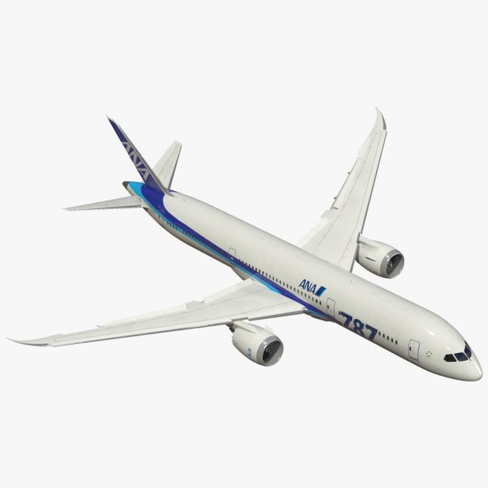 3D Boeing 787-9 Dreamliner ANA Livery Rigged