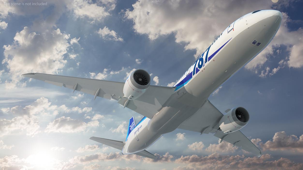 3D Boeing 787-9 Dreamliner ANA Livery Rigged