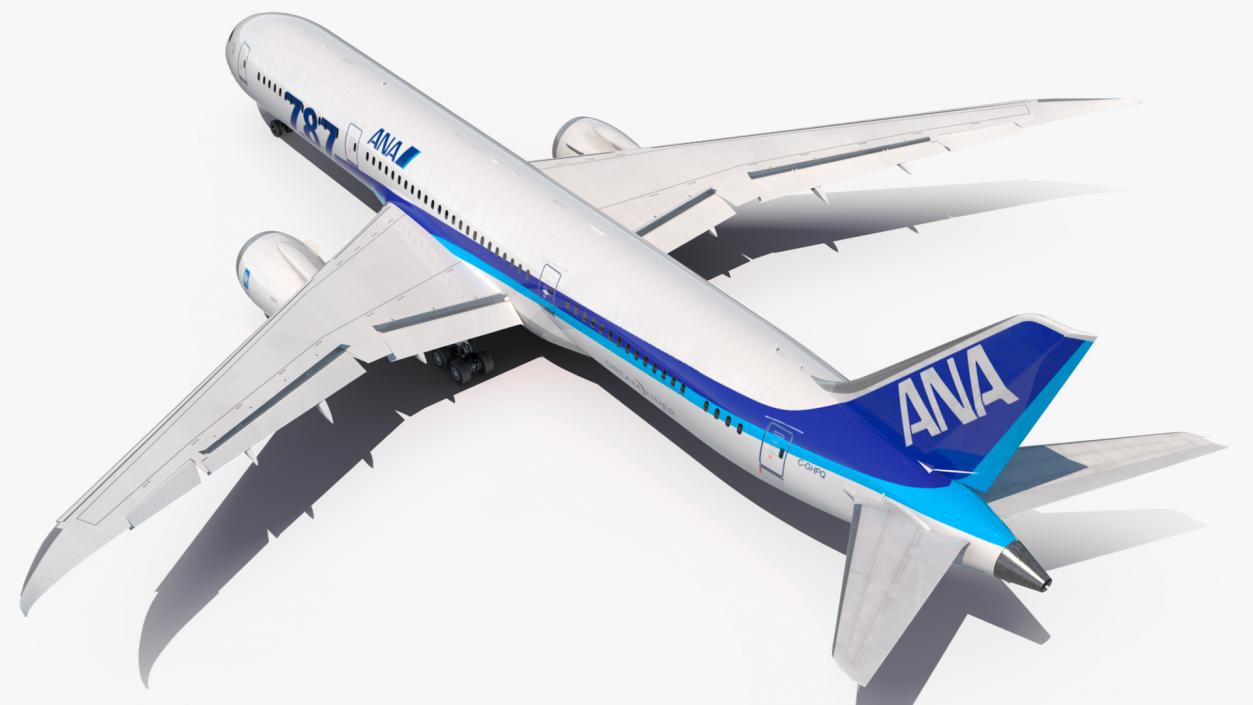 3D Boeing 787-9 Dreamliner ANA Livery Rigged