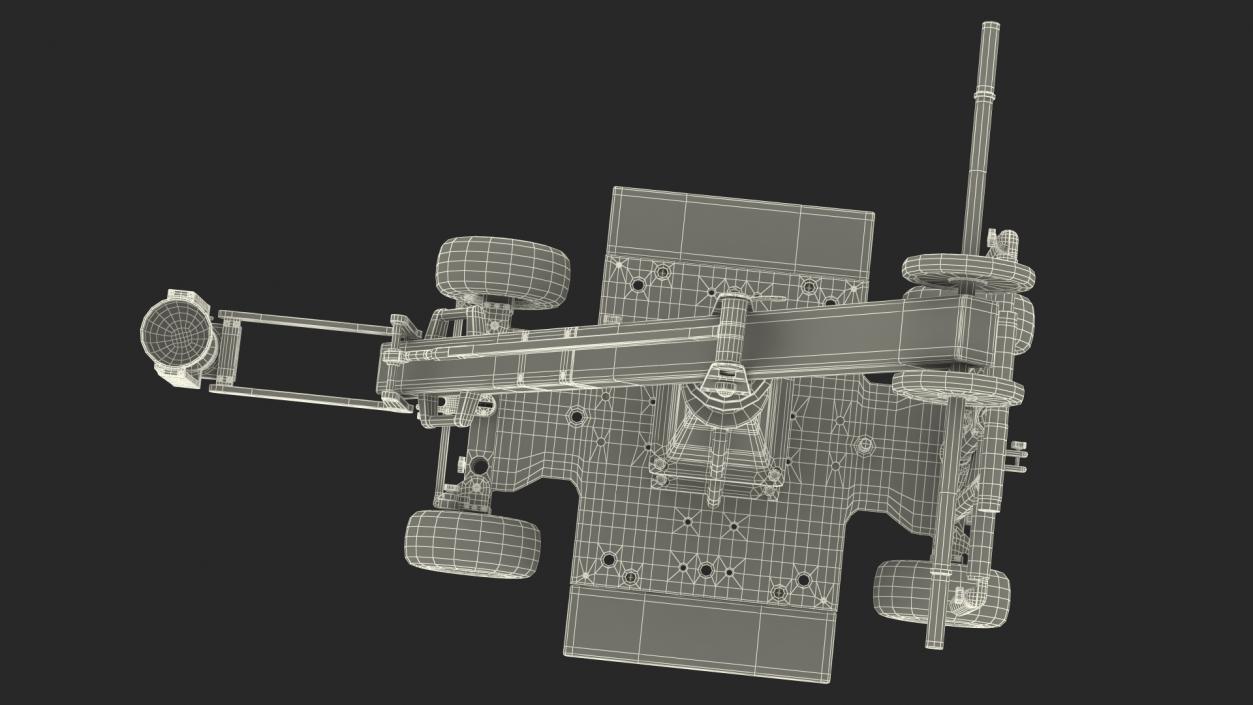 3D model Dolly 4x4 with Mini Crane