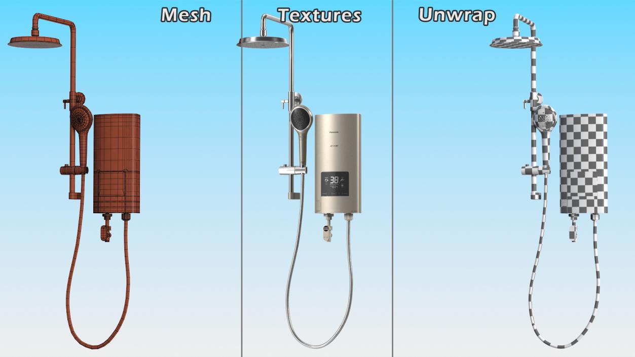 3D Panasonic Water Heater Right model