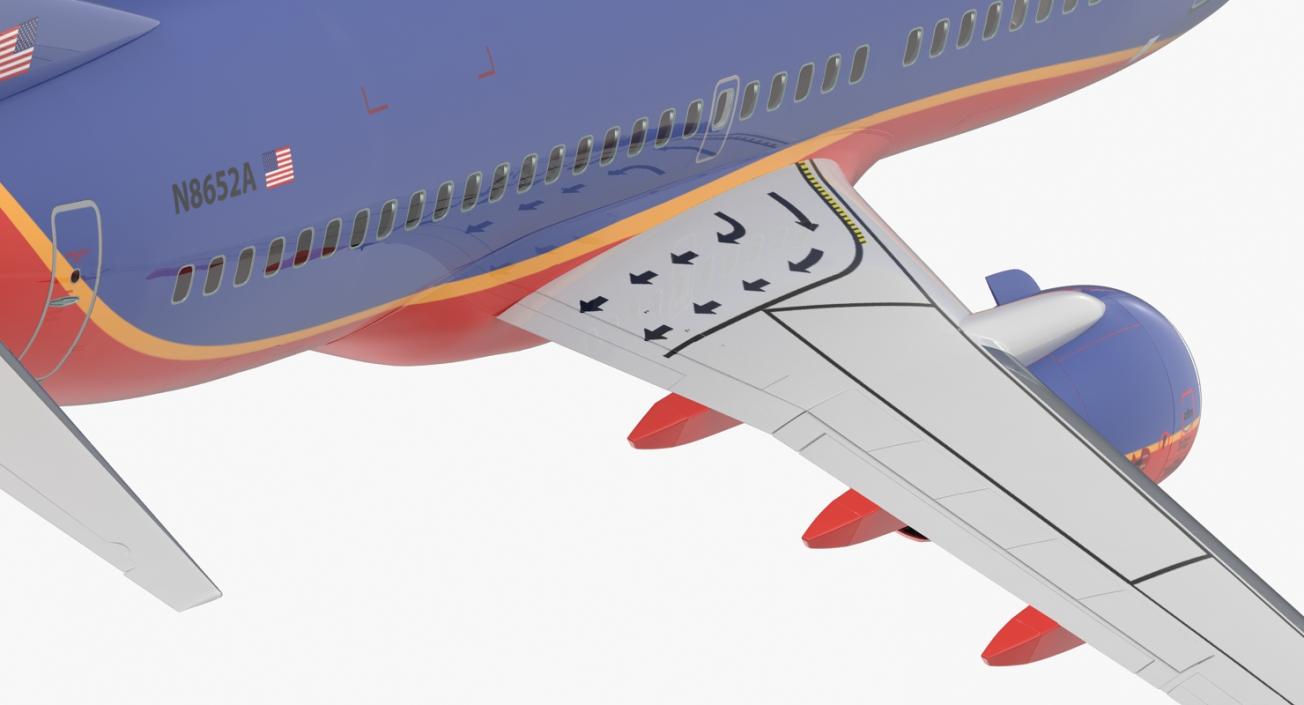 3D Boeing 737-700 Southwest Airlines model