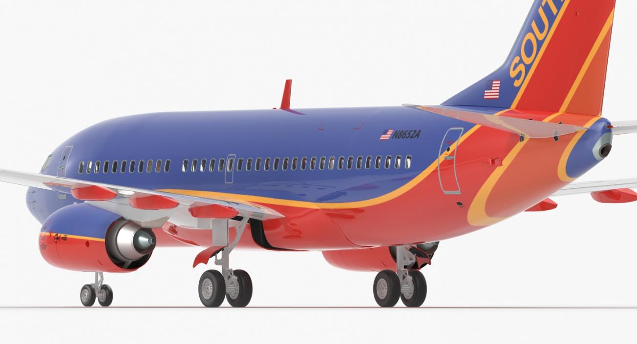 3D Boeing 737-700 Southwest Airlines model