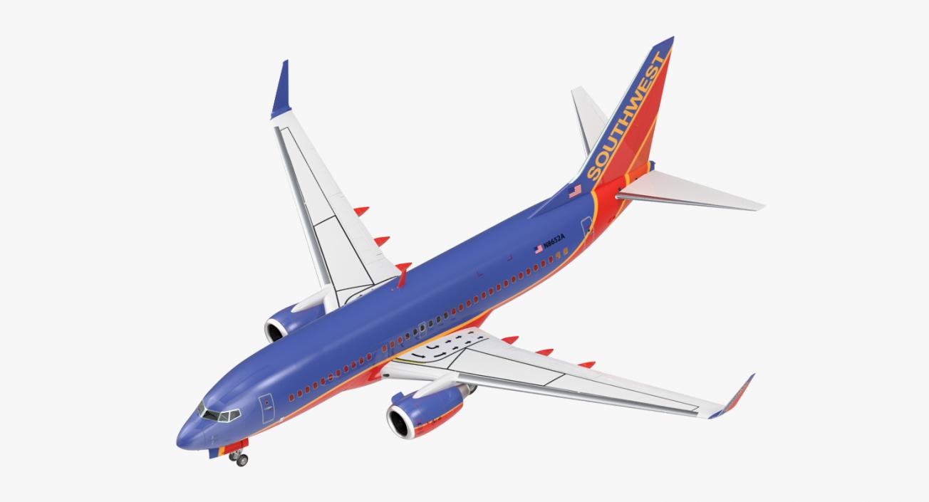 3D Boeing 737-700 Southwest Airlines model