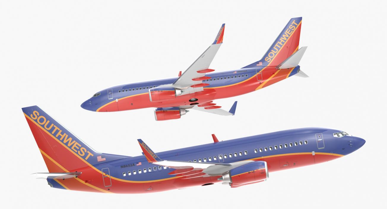 3D Boeing 737-700 Southwest Airlines model