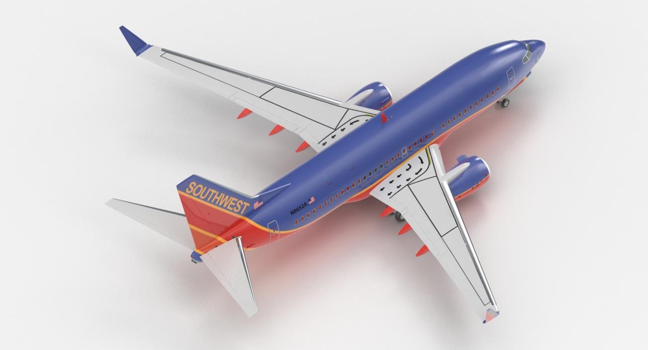 3D Boeing 737-700 Southwest Airlines model